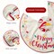 Set of 2 48"D LED Embroidered Linen Christmas Tree Skirt - Merry Christmas